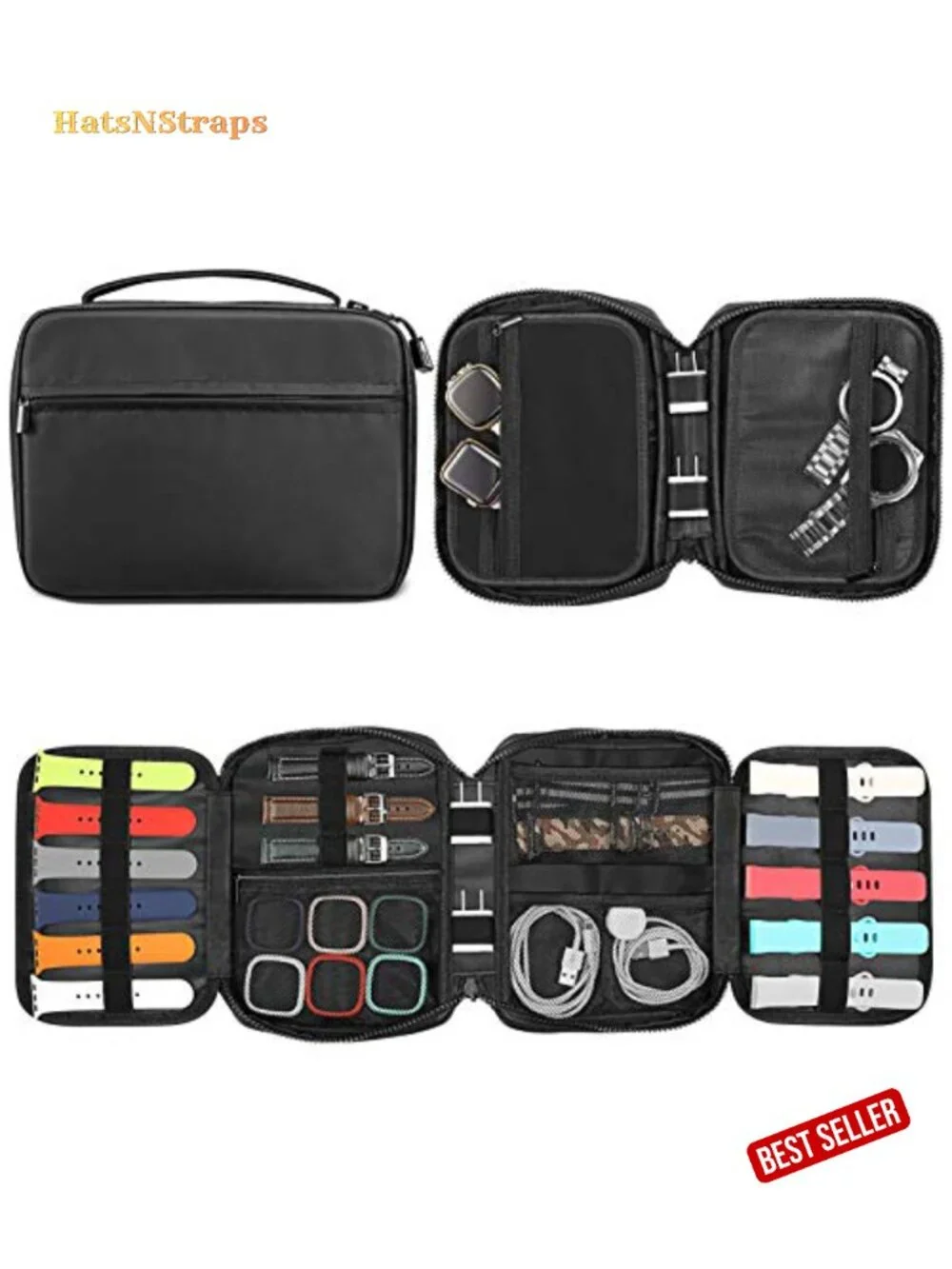 Watch Band Storage Organizer, Travel Carrying Case for Smartwatch Bands -